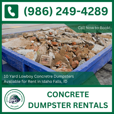 Idaho Falls Concrete Dumpster Rental